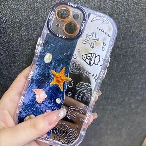 Ocean-Themed Phone Case with Starfish Design
